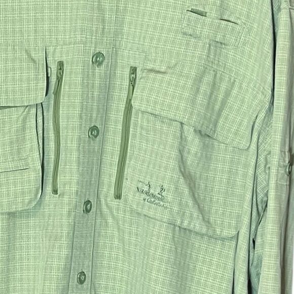 Cabelas Green Guide Wear  Men’s Long Sleeve SPF Fishing Shirt Sz XL Tall - Picture 2 of 5